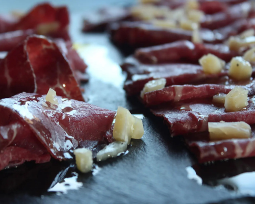 Sliced Cecina (100 gr.). Exceptional Cured Beef from León