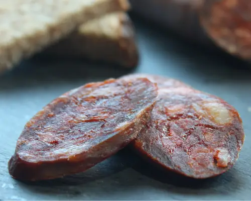Wild Boar Chorizo ring (340 gr. Aprox) – Excelent and Artisan Spanish Game Sausage